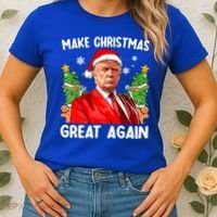 Make Christmas Great Again Funny Santa Trump 2024 Xmas Meaningful Gift Women's T-Shirt thumb 2