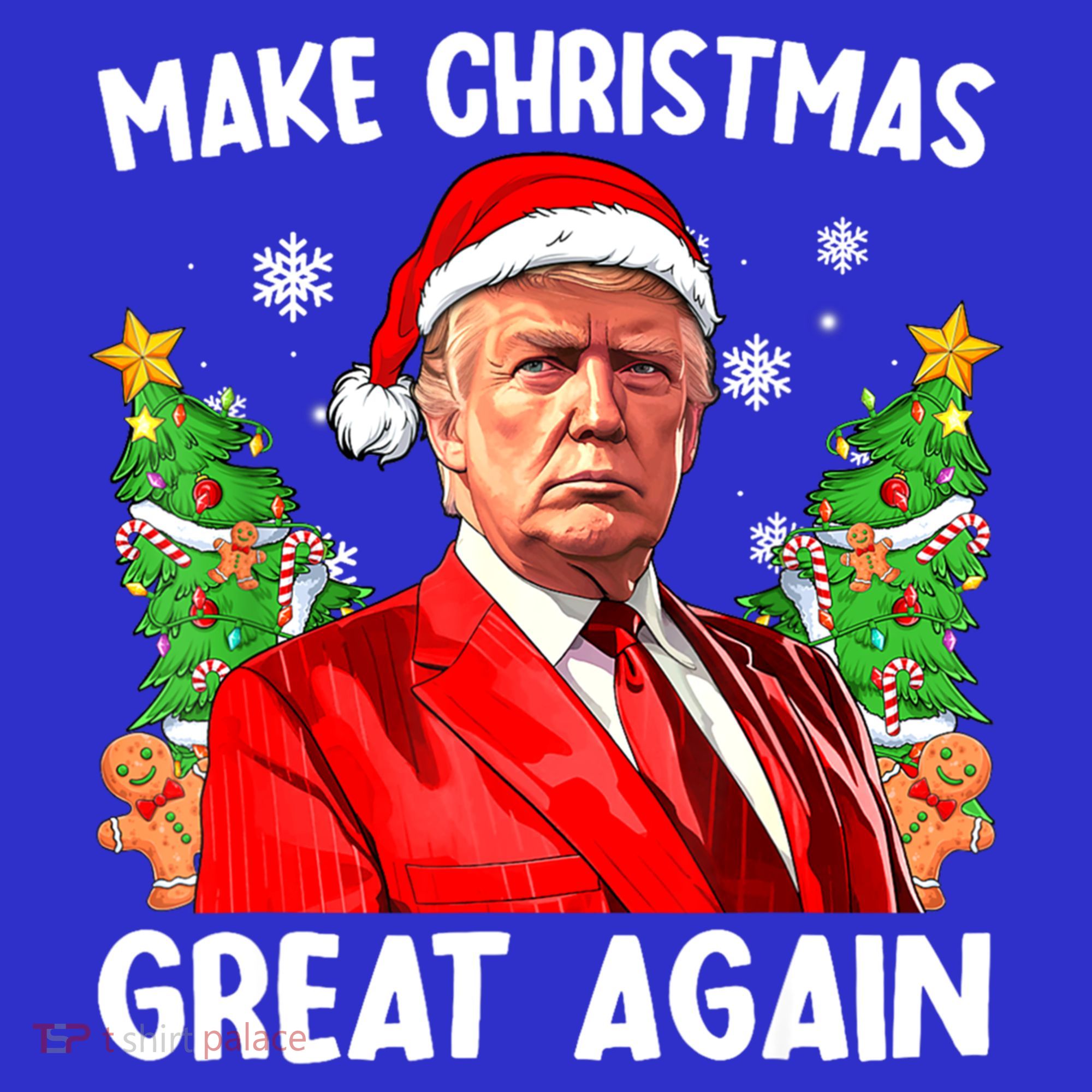 Make Christmas Great Again Funny Santa Trump 2024 Xmas Meaningful Gift Women's T-Shirt
