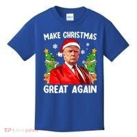 Make Christmas Great Again Funny Santa Trump 2024 Xmas Meaningful Gift Kids T-Shirt thumb 0