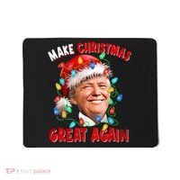 Make Christmas Great Again Funny Donald Trump Xmas Lights Mousepad thumb 0