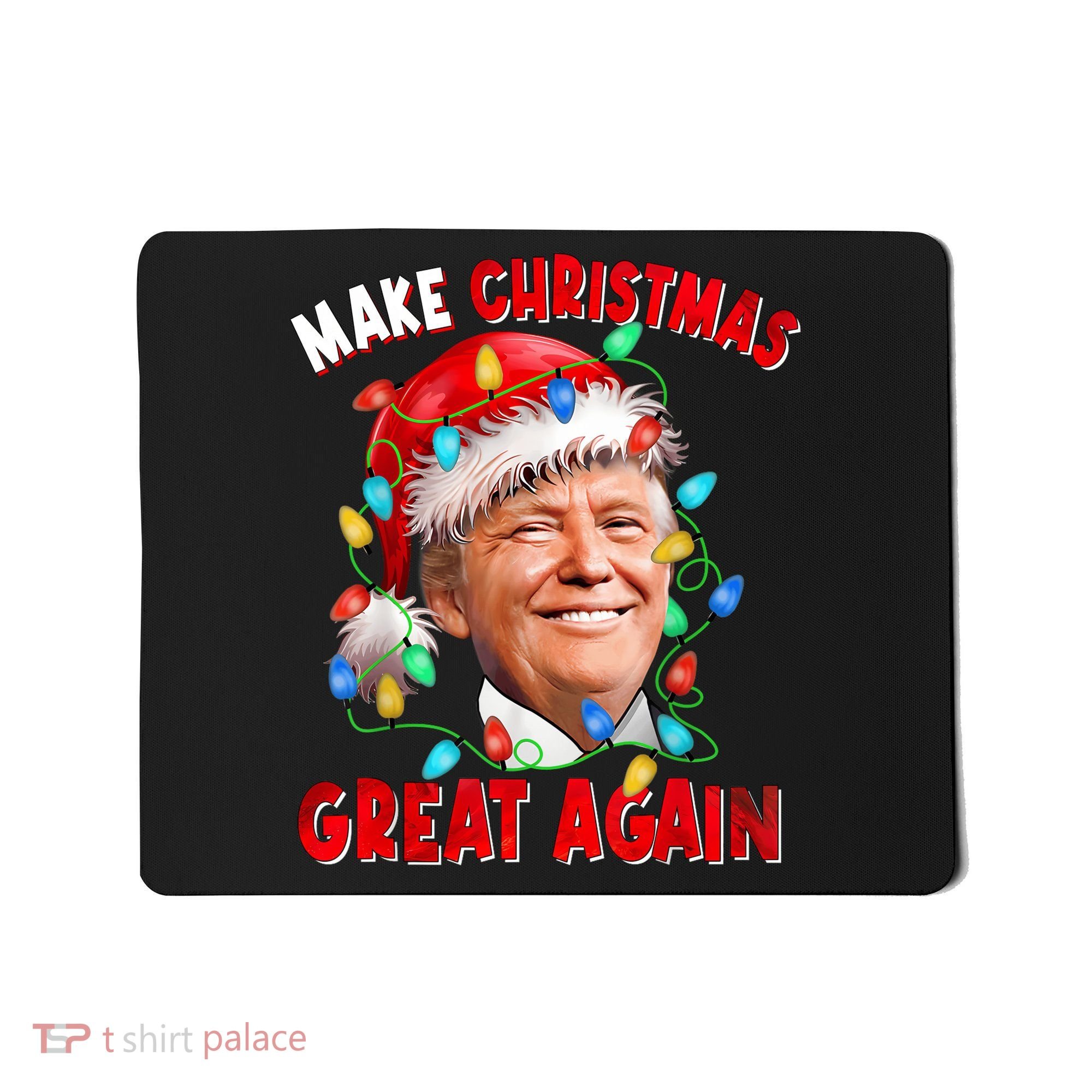 Make Christmas Great Again Funny Donald Trump Xmas Lights Mousepad
