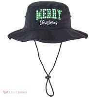 Merry Christmas Green Classic Checkered Bucket Hat thumb 0