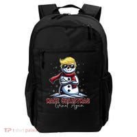 Make Christmas Great Again Snowman Trump Holiday Backpack thumb 0