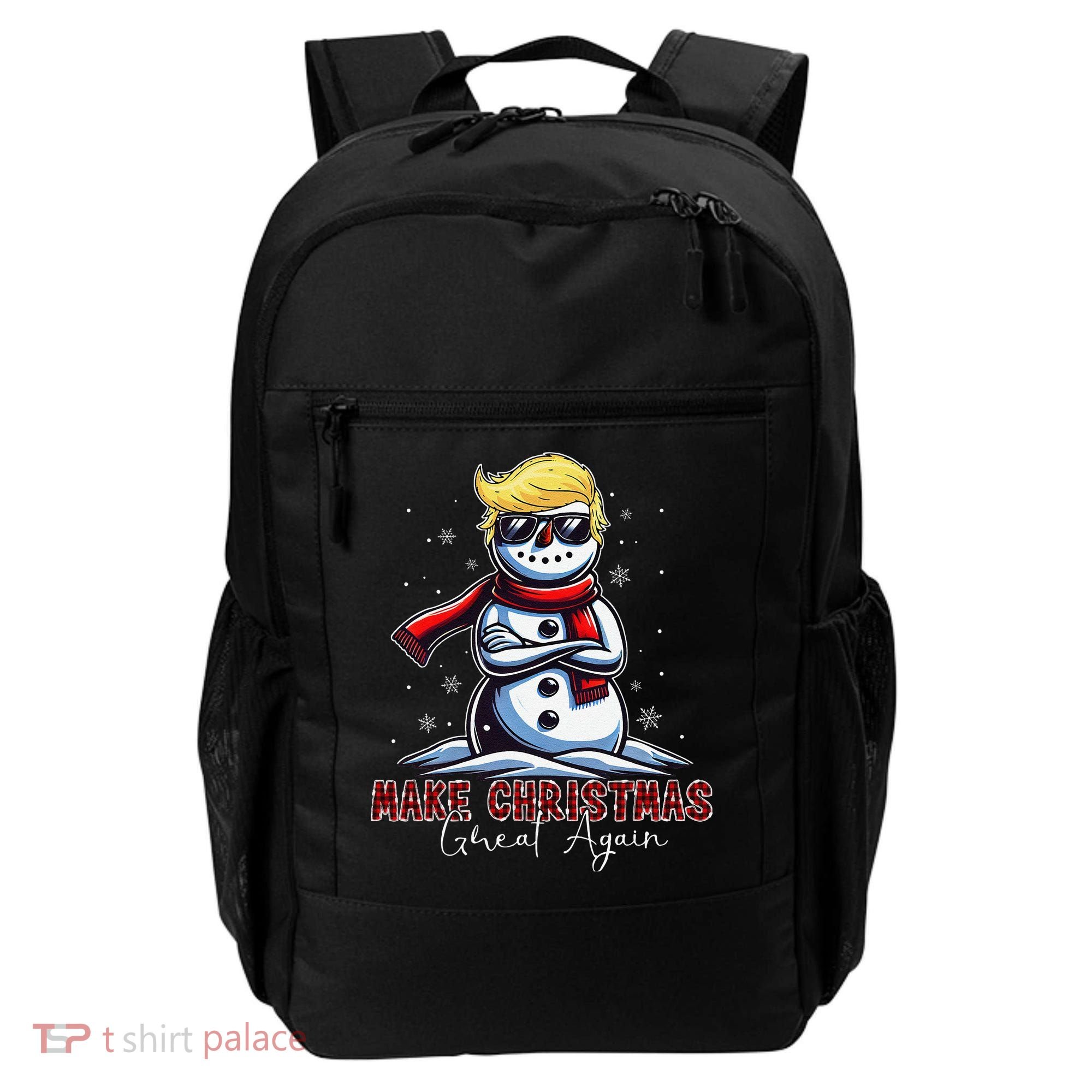 Make Christmas Great Again Snowman Trump Holiday Backpack