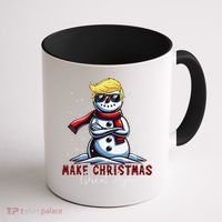 Make Christmas Great Again Snowman Trump Holiday Coffee Mug thumb 1