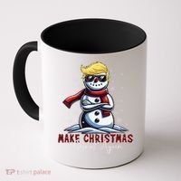 Make Christmas Great Again Snowman Trump Holiday Coffee Mug thumb 0