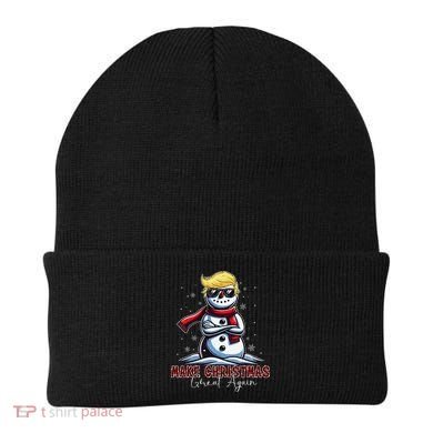 Make Christmas Great Again Snowman Trump Holiday Beanie