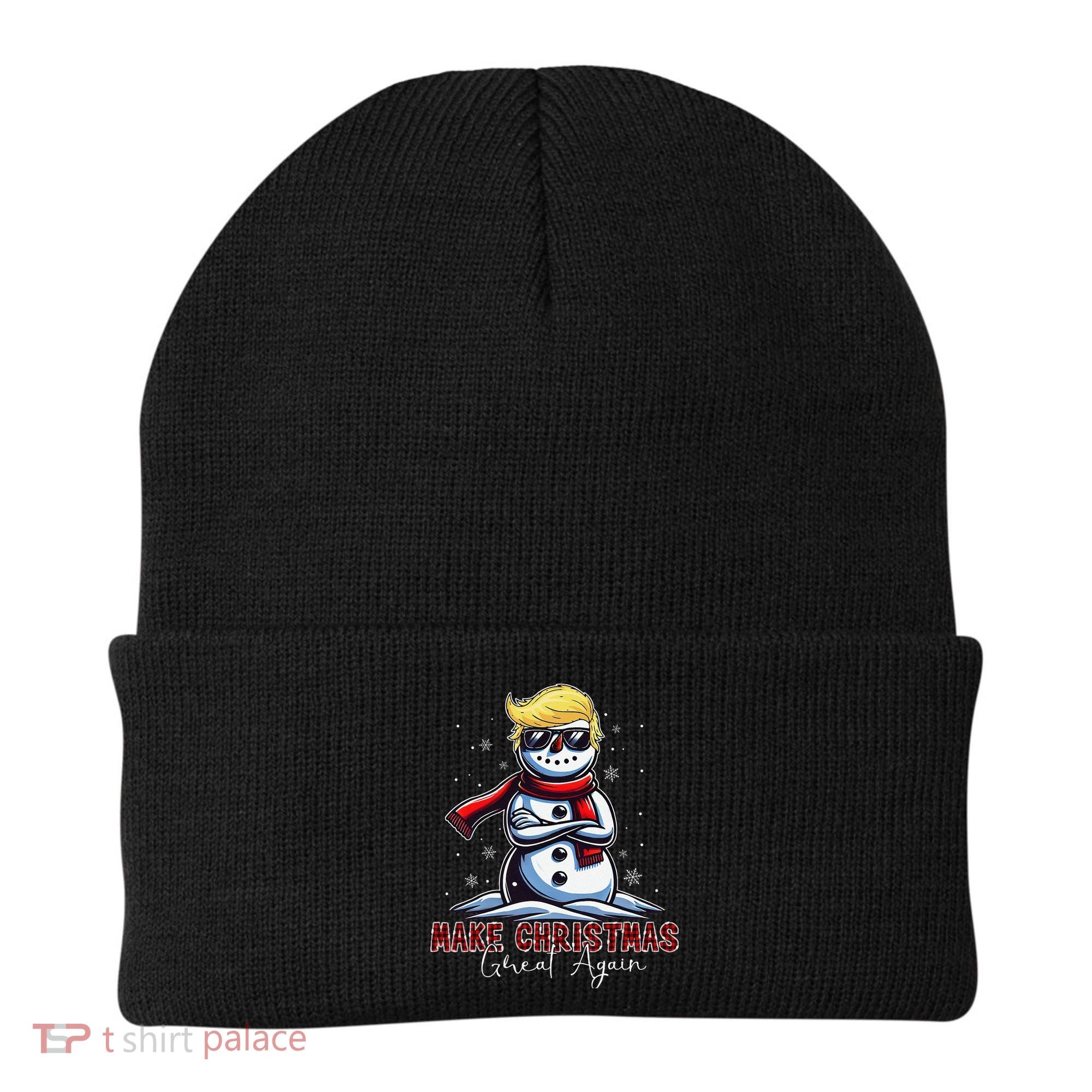 Make Christmas Great Again Snowman Trump Holiday Beanie