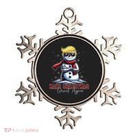 Make Christmas Great Again Snowman Trump Holiday Ornament thumb 0