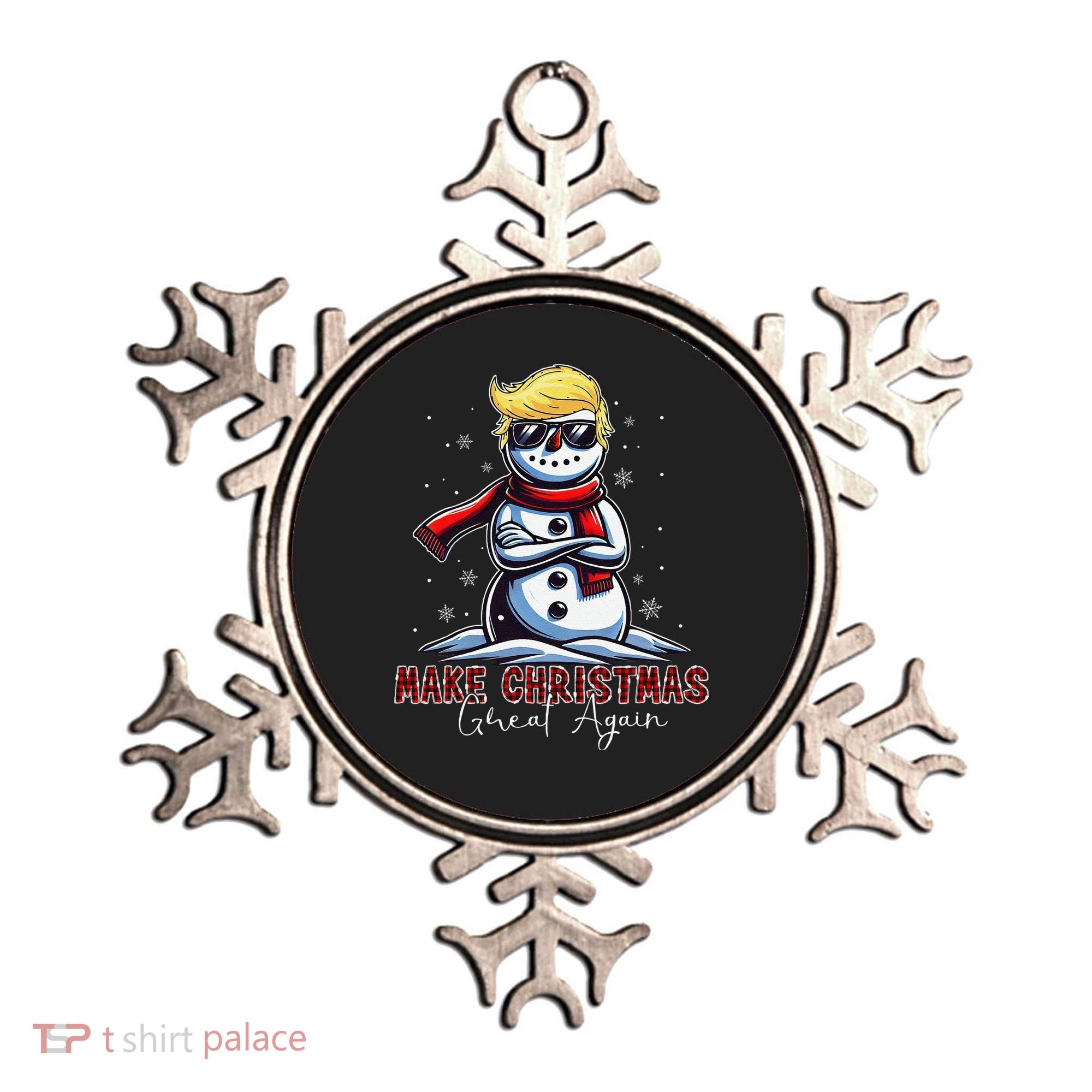 Make Christmas Great Again Snowman Trump Holiday Ornament