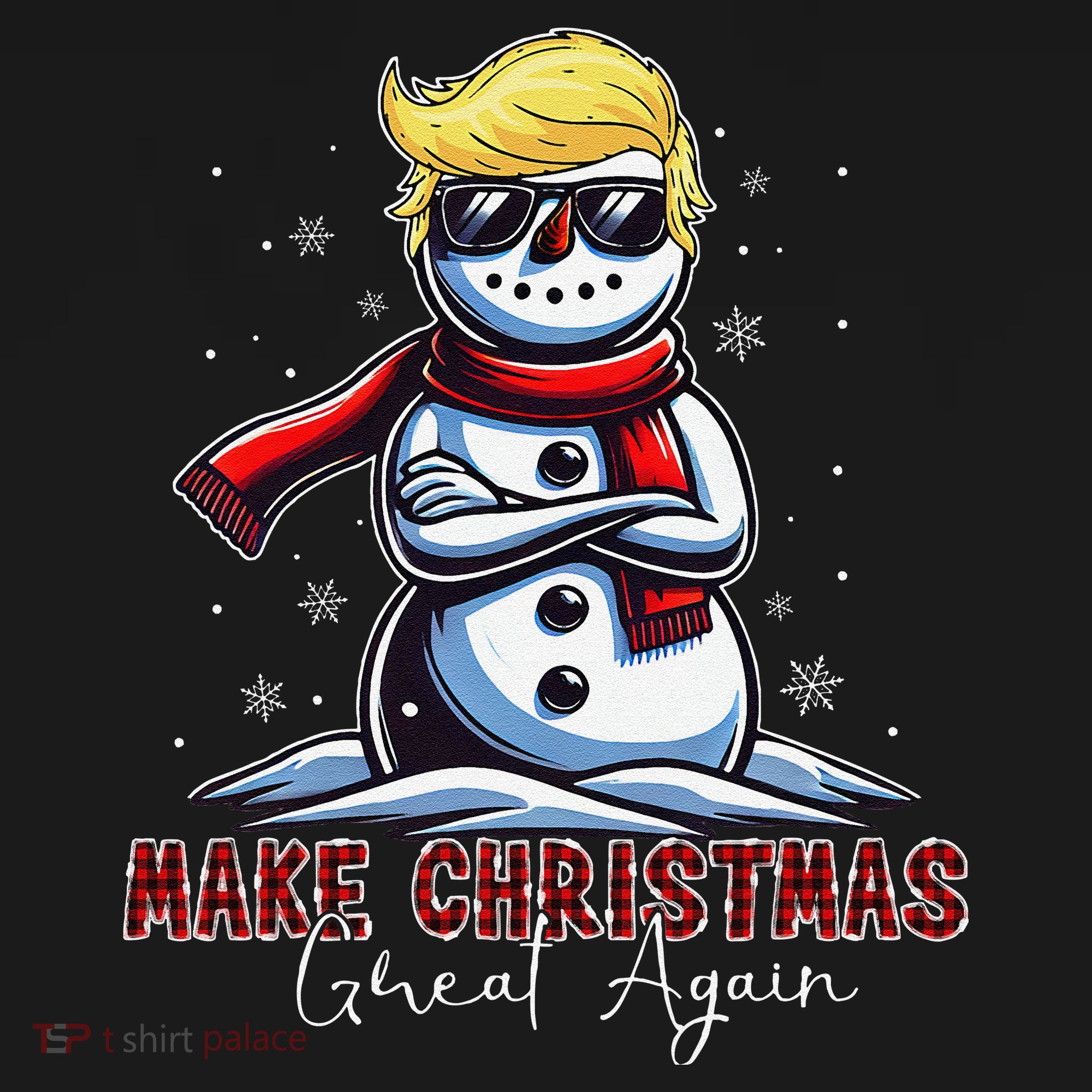 Make Christmas Great Again Snowman Trump Holiday Ornament
