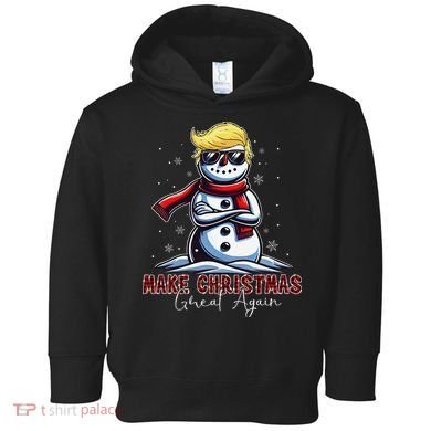 Make Christmas Great Again Snowman Trump Holiday Toddler Hoodie