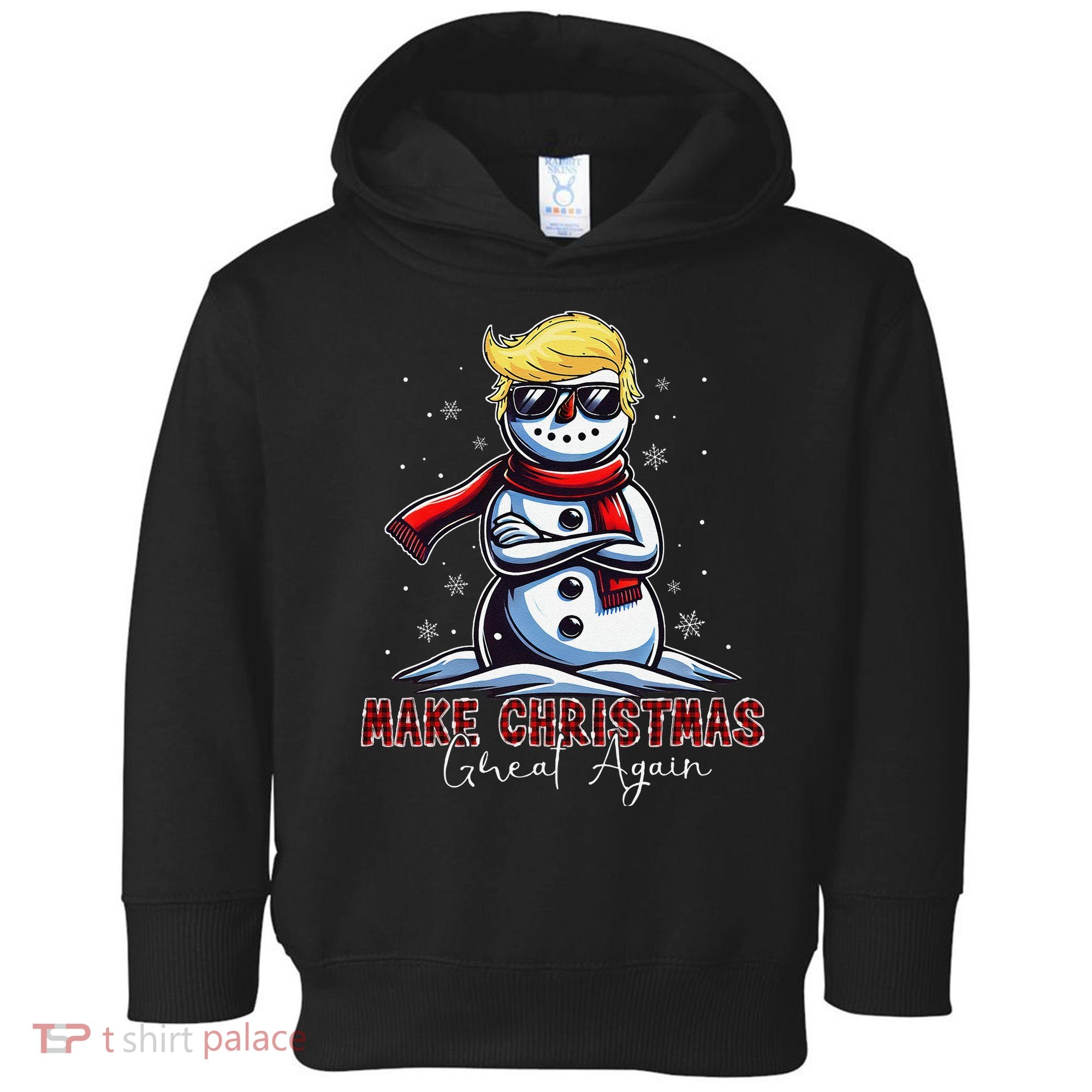 Make Christmas Great Again Snowman Trump Holiday Toddler Hoodie