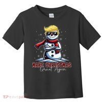 Make Christmas Great Again Snowman Trump Holiday Toddler T-Shirt thumb 0