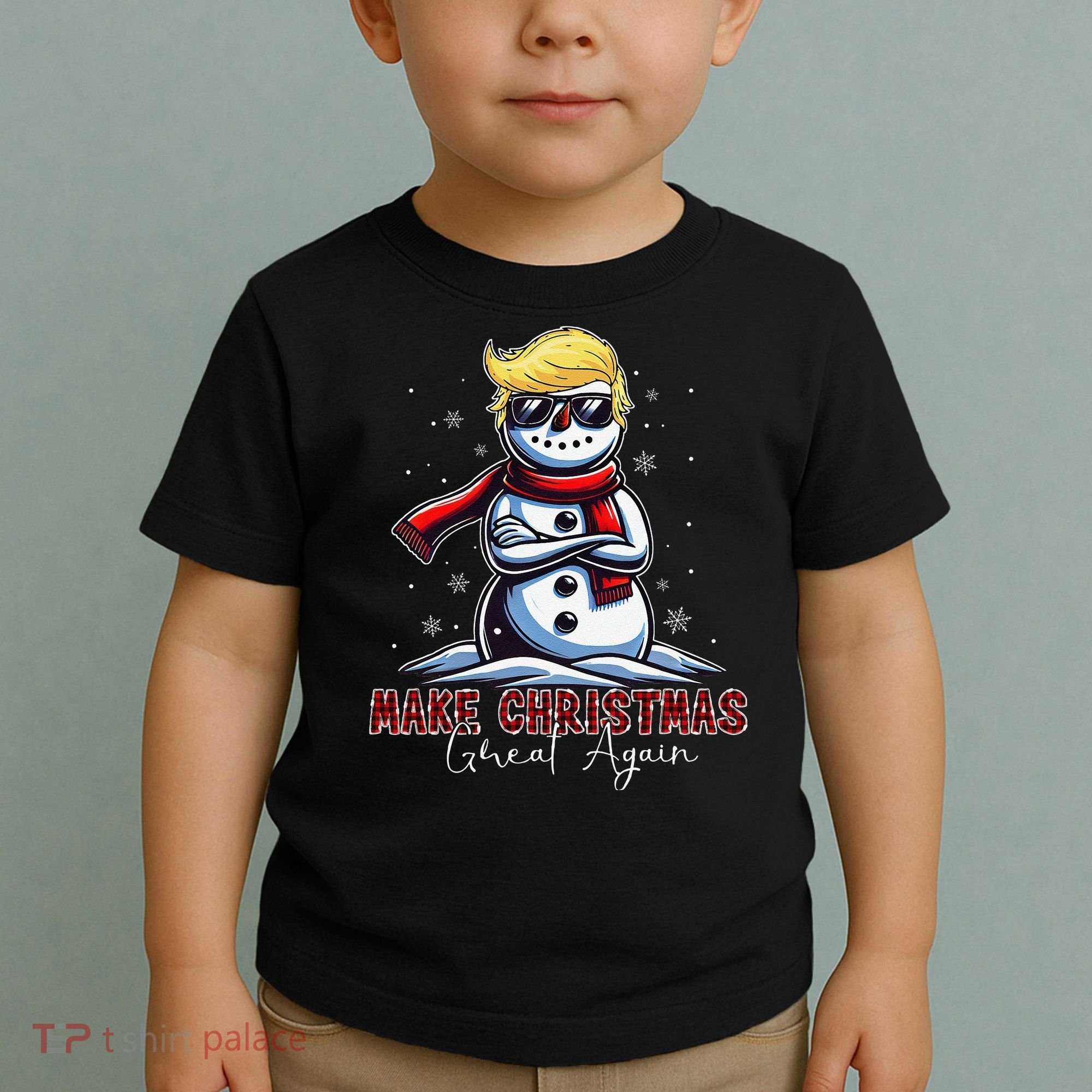 Make Christmas Great Again Snowman Trump Holiday Toddler T-Shirt