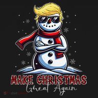 Make Christmas Great Again Snowman Trump Holiday Toddler T-Shirt thumb 4