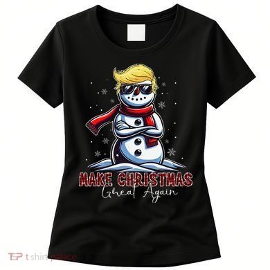 Make Christmas Great Again Snowman Trump Holiday Women's T-Shirt