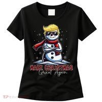Make Christmas Great Again Snowman Trump Holiday Women's T-Shirt thumb 0