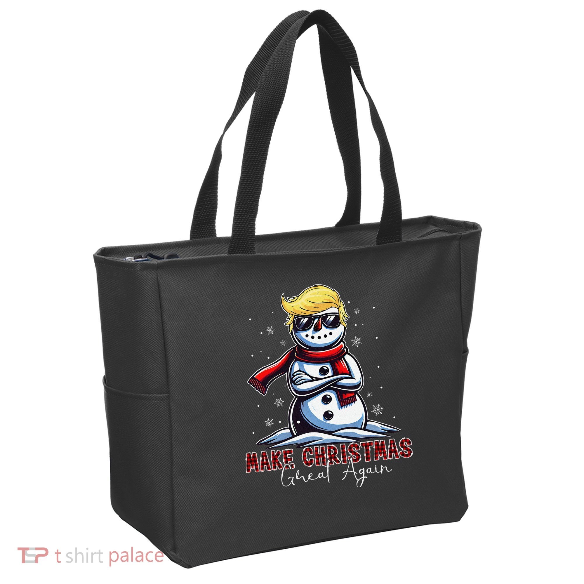 Make Christmas Great Again Snowman Trump Holiday Tote Bag