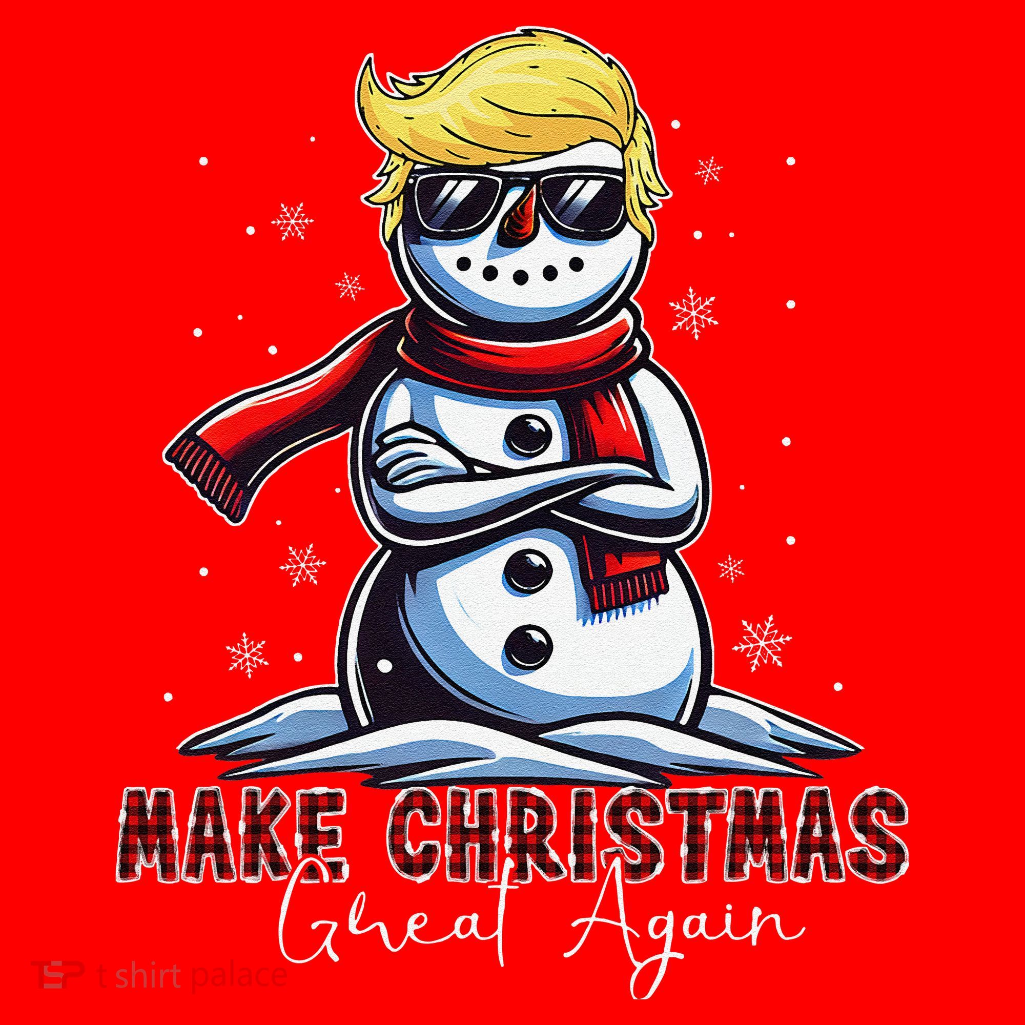Make Christmas Great Again Snowman Trump Holiday Santa Hat