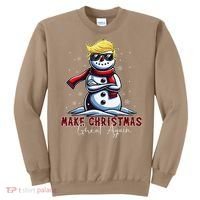 Make Christmas Great Again Snowman Trump Holiday Sweatshirt thumb 0