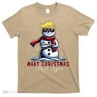 Make Christmas Great Again Snowman Trump Holiday T-Shirt thumb 0