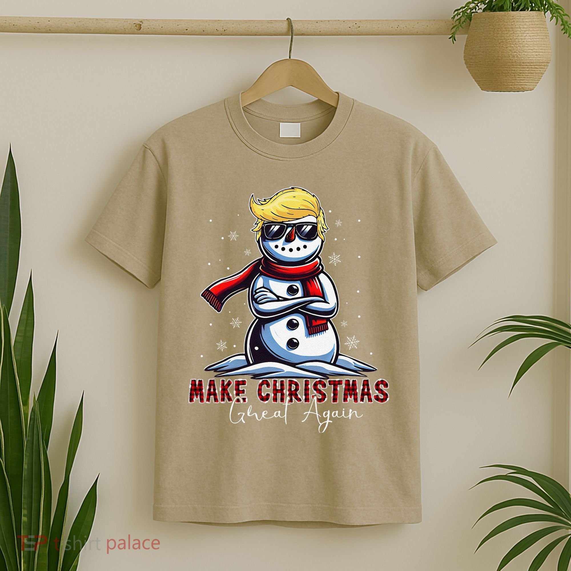 Make Christmas Great Again Snowman Trump Holiday T-Shirt
