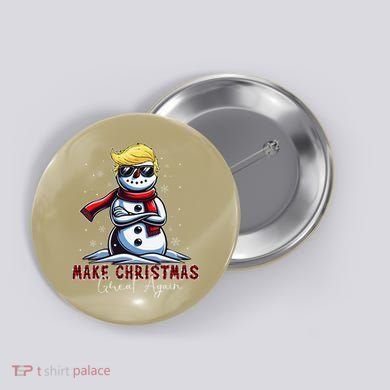 Make Christmas Great Again Snowman Trump Holiday Button