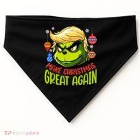 Make Christmas Great Again Donald Trump Xmas Funny Gift USA-Made Doggie Bandana thumb 0