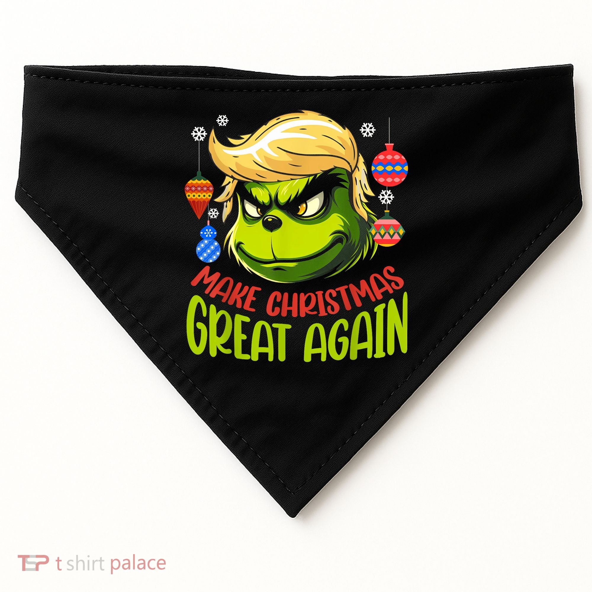 Make Christmas Great Again Donald Trump Xmas Funny Gift USA-Made Doggie Bandana