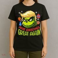 Make Christmas Great Again Donald Trump Xmas Funny Gift T-Shirt thumb 4