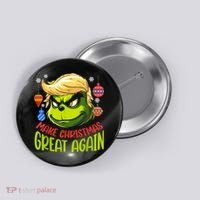 Make Christmas Great Again Donald Trump Xmas Funny Gift Button thumb 0
