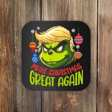 Make Christmas Great Again Donald Trump Xmas Funny Gift Coaster