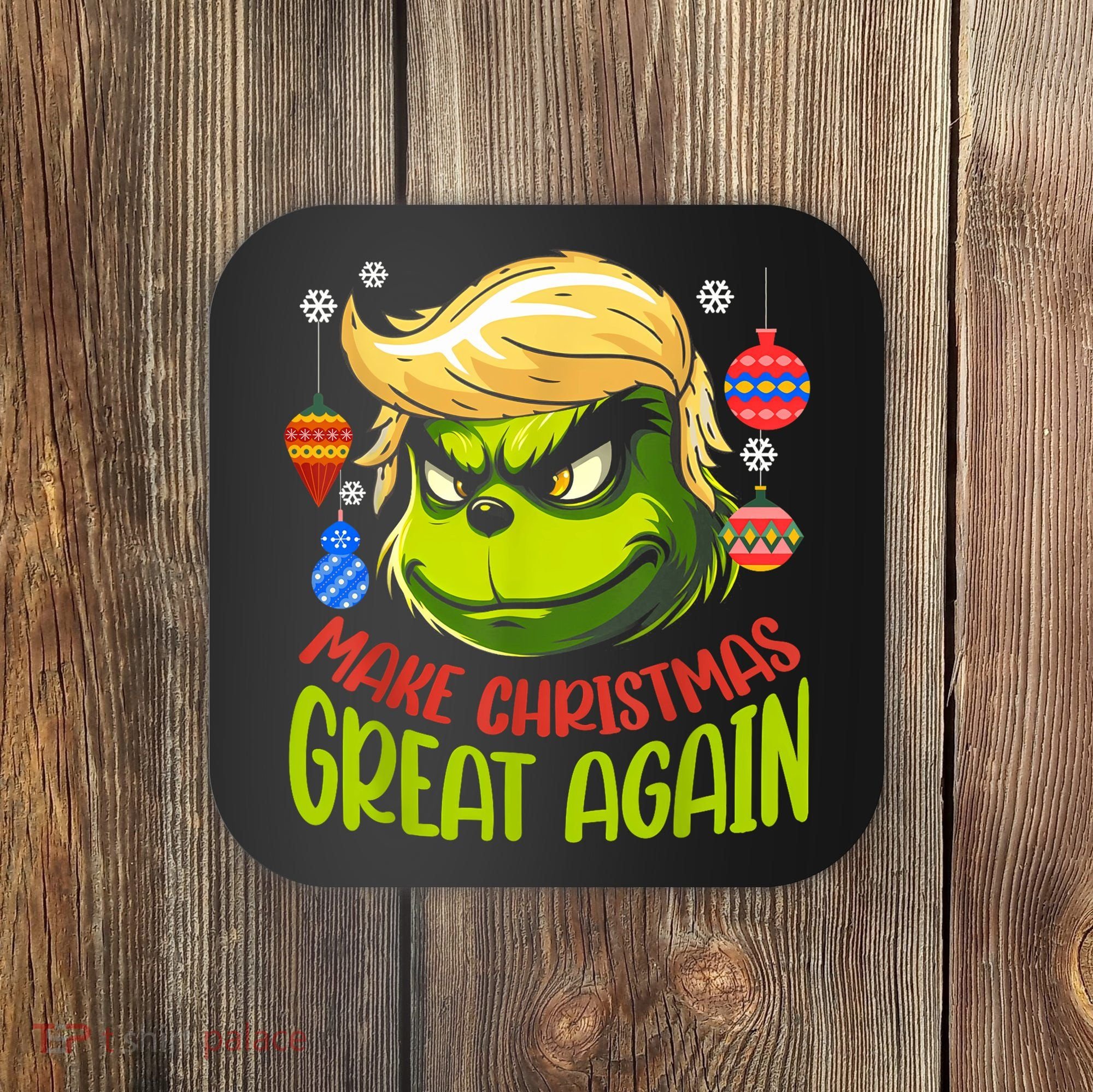 Make Christmas Great Again Donald Trump Xmas Funny Gift Coaster