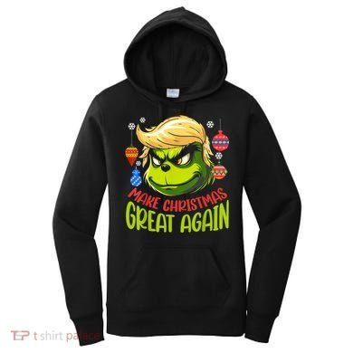 Make Christmas Great Again Donald Trump Xmas Funny Gift Women's Hoodie