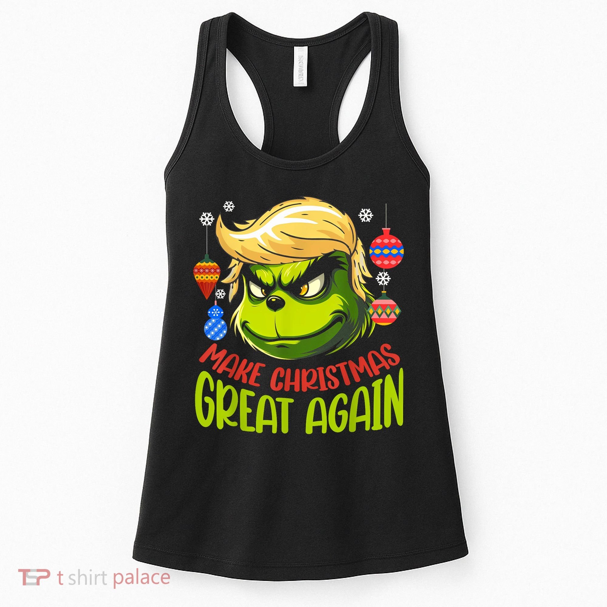 Make Christmas Great Again Donald Trump Xmas Funny Gift Women's Tank Top