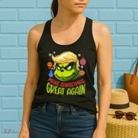 Make Christmas Great Again Donald Trump Xmas Funny Gift Women's Tank Top thumb 2