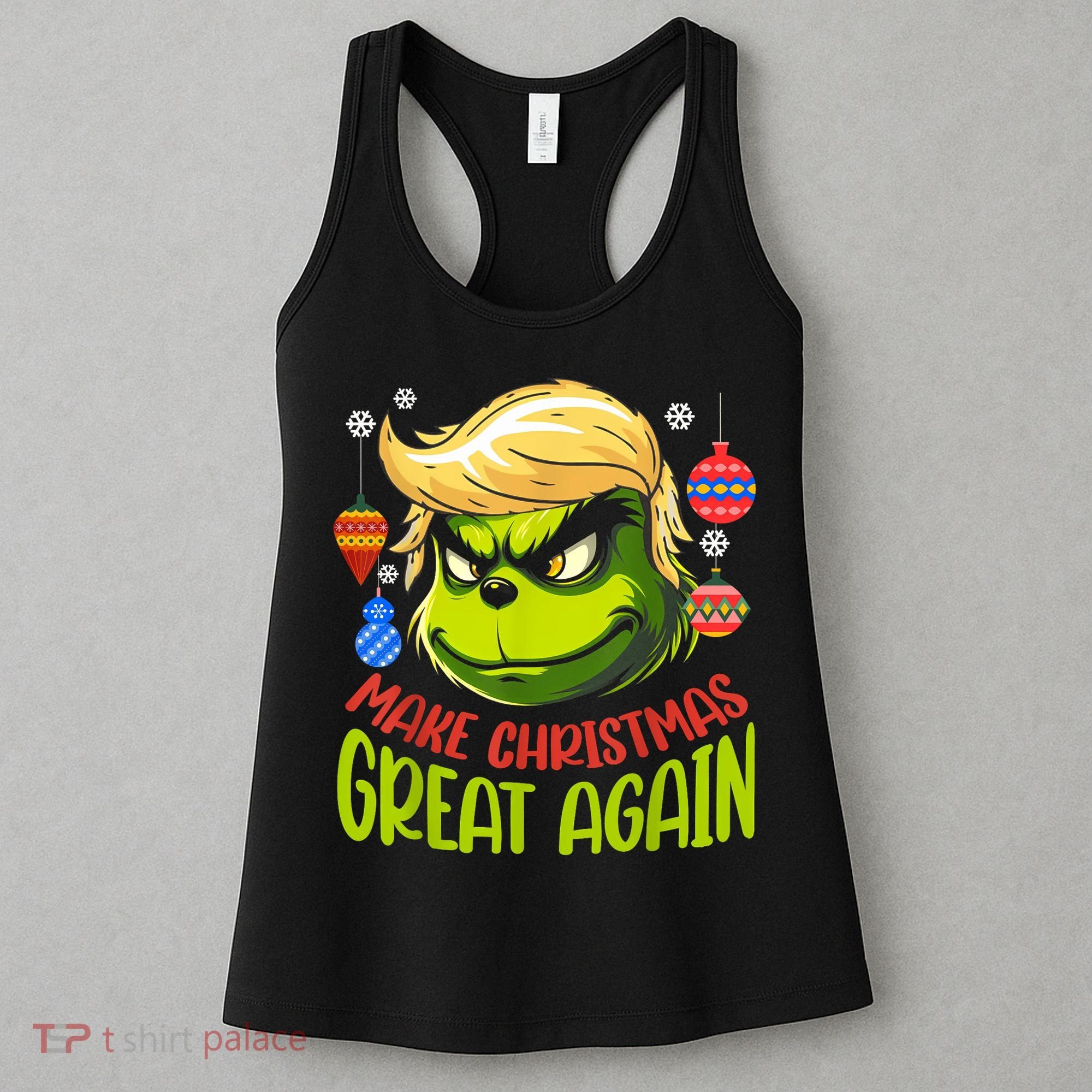 Make Christmas Great Again Donald Trump Xmas Funny Gift Women's Tank Top