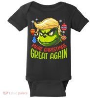 Make Christmas Great Again Donald Trump Xmas Funny Gift Baby Bodysuit thumb 0