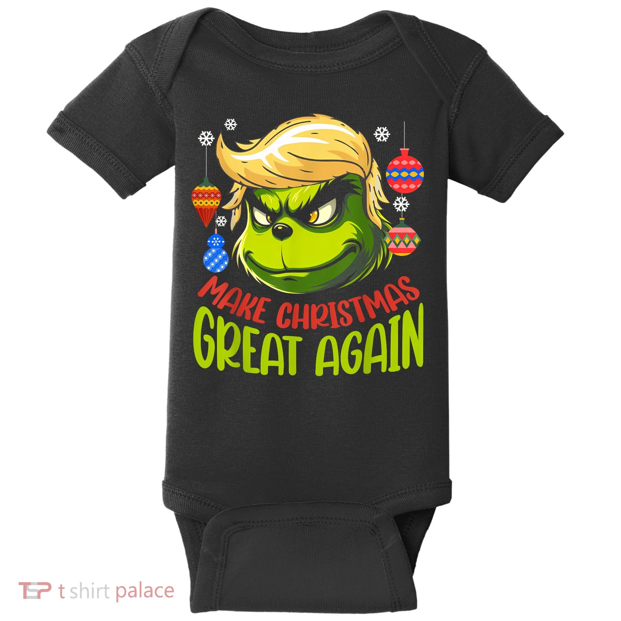 Make Christmas Great Again Donald Trump Xmas Funny Gift Baby Bodysuit