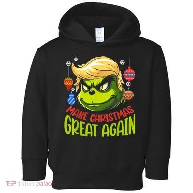 Make Christmas Great Again Donald Trump Xmas Funny Gift Toddler Hoodie