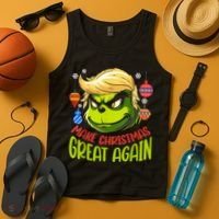Make Christmas Great Again Donald Trump Xmas Funny Gift Tank Top thumb 4