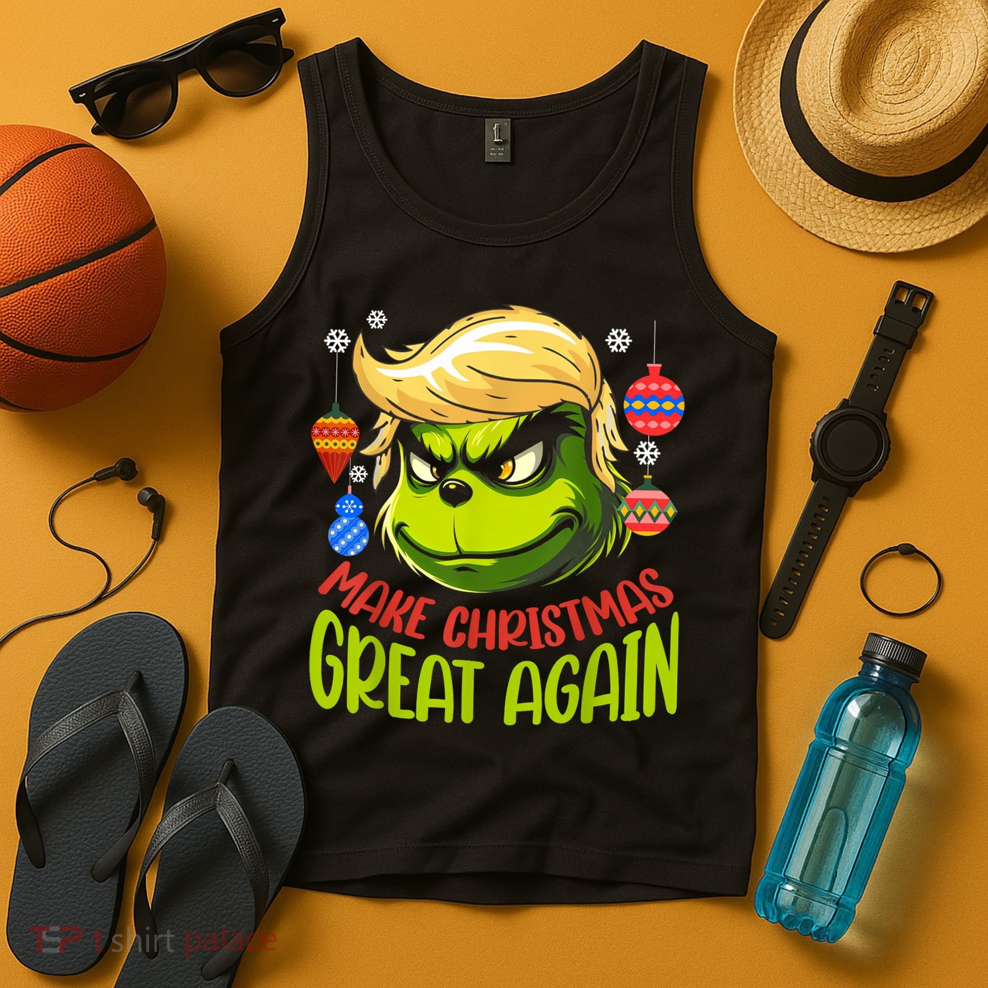 Make Christmas Great Again Donald Trump Xmas Funny Gift Tank Top