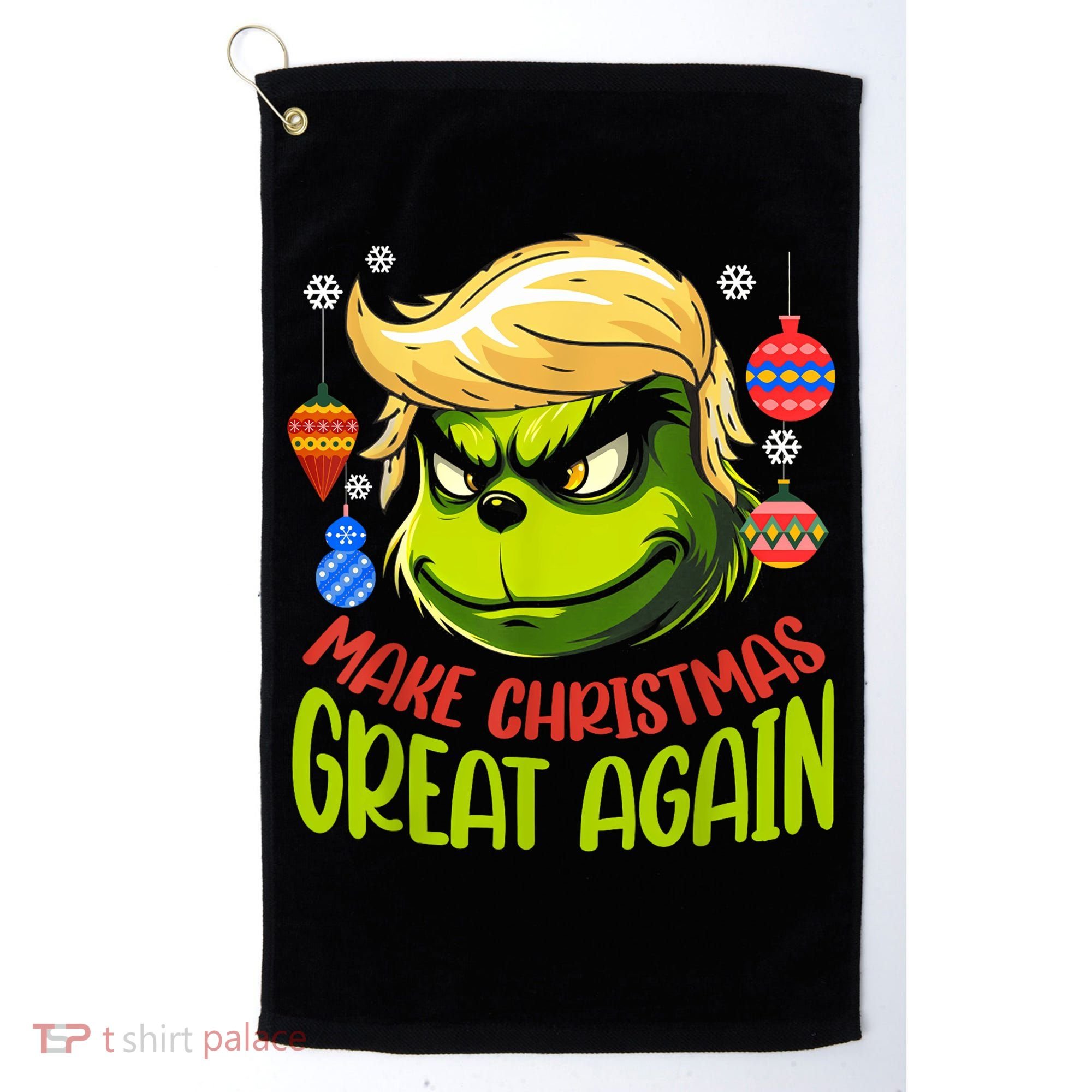 Make Christmas Great Again Donald Trump Xmas Funny Gift Golf Towel