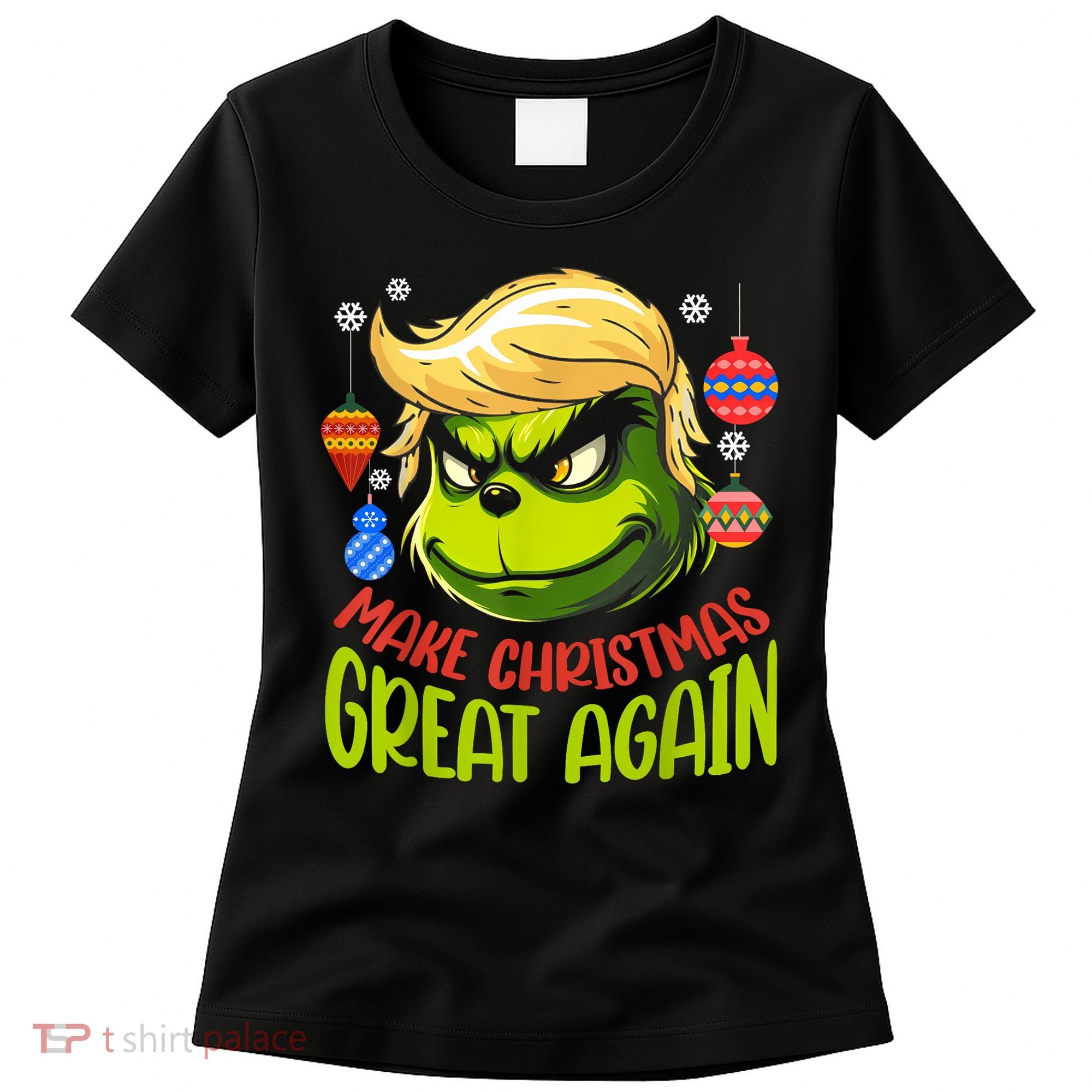 Make Christmas Great Again Donald Trump Xmas Funny Gift Women's T-Shirt