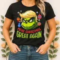 Make Christmas Great Again Donald Trump Xmas Funny Gift Women's T-Shirt thumb 2