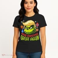 Make Christmas Great Again Donald Trump Xmas Funny Gift Women's T-Shirt thumb 4