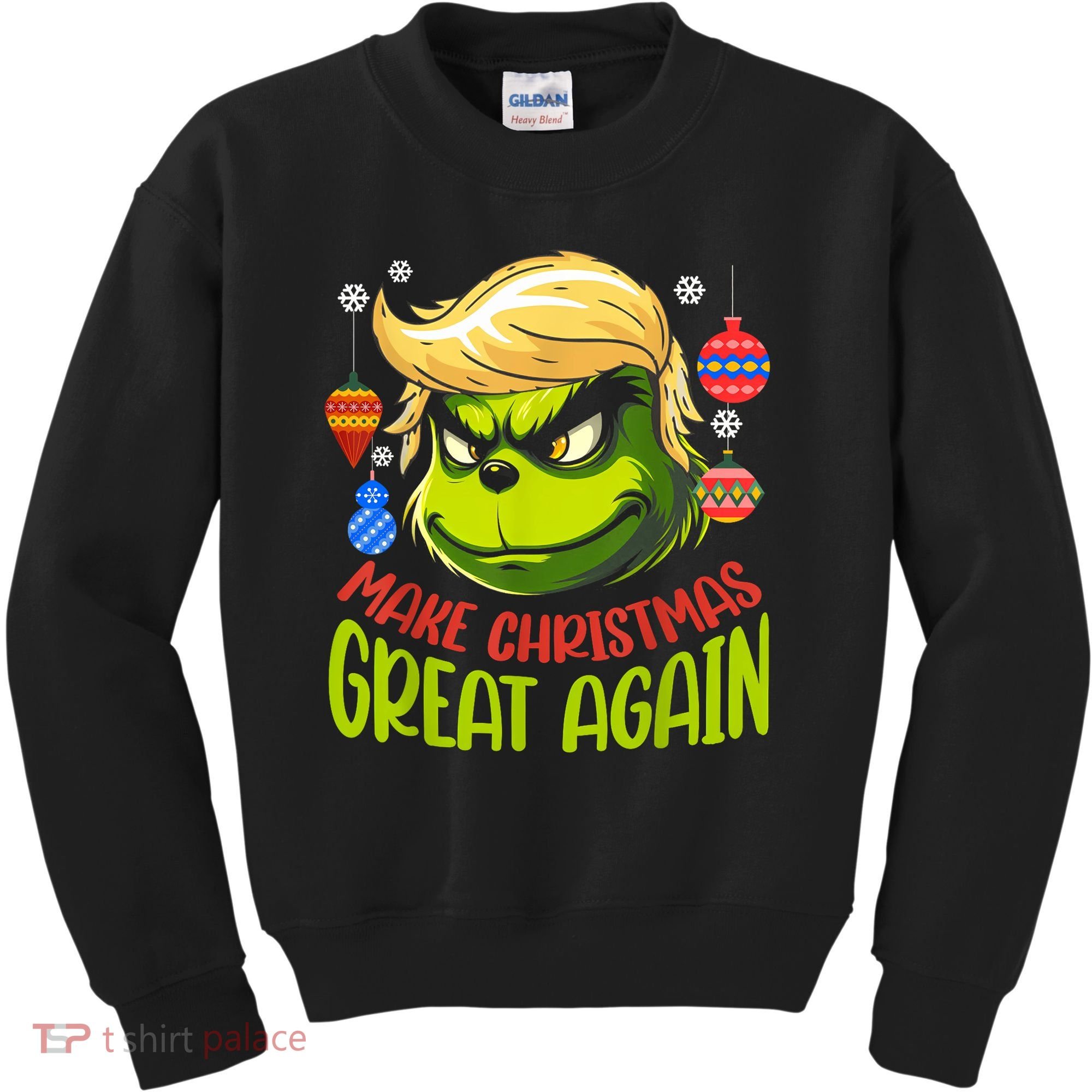 Make Christmas Great Again Donald Trump Xmas Funny Gift Kids Sweatshirt