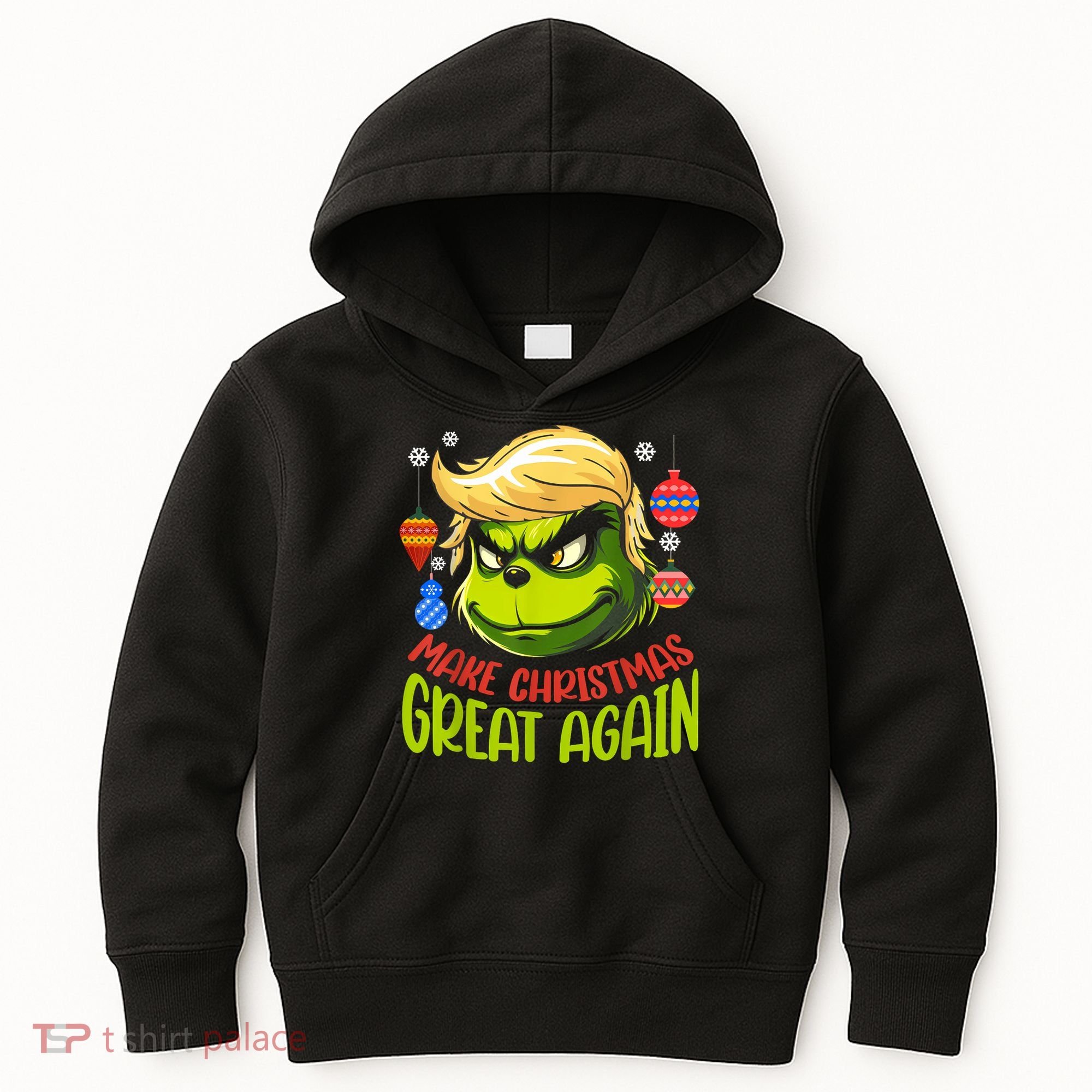 Make Christmas Great Again Donald Trump Xmas Funny Gift Kids Hoodie