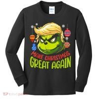 Make Christmas Great Again Donald Trump Xmas Funny Gift Kids Long Sleeve Shirt thumb 0